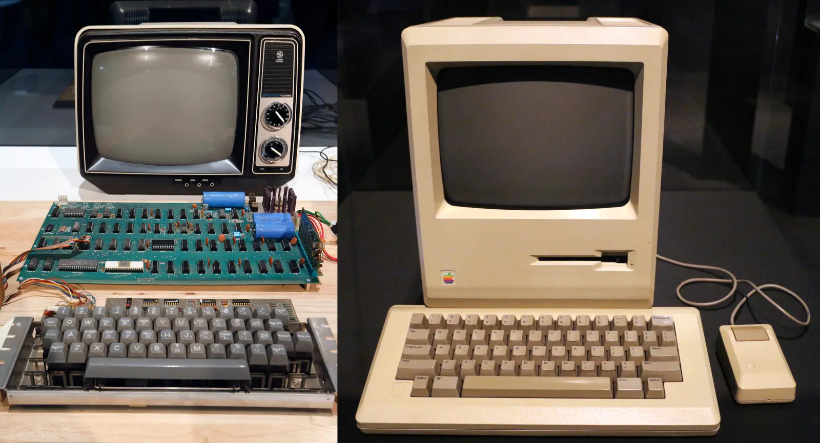 Apple I vs Macintosh 128k