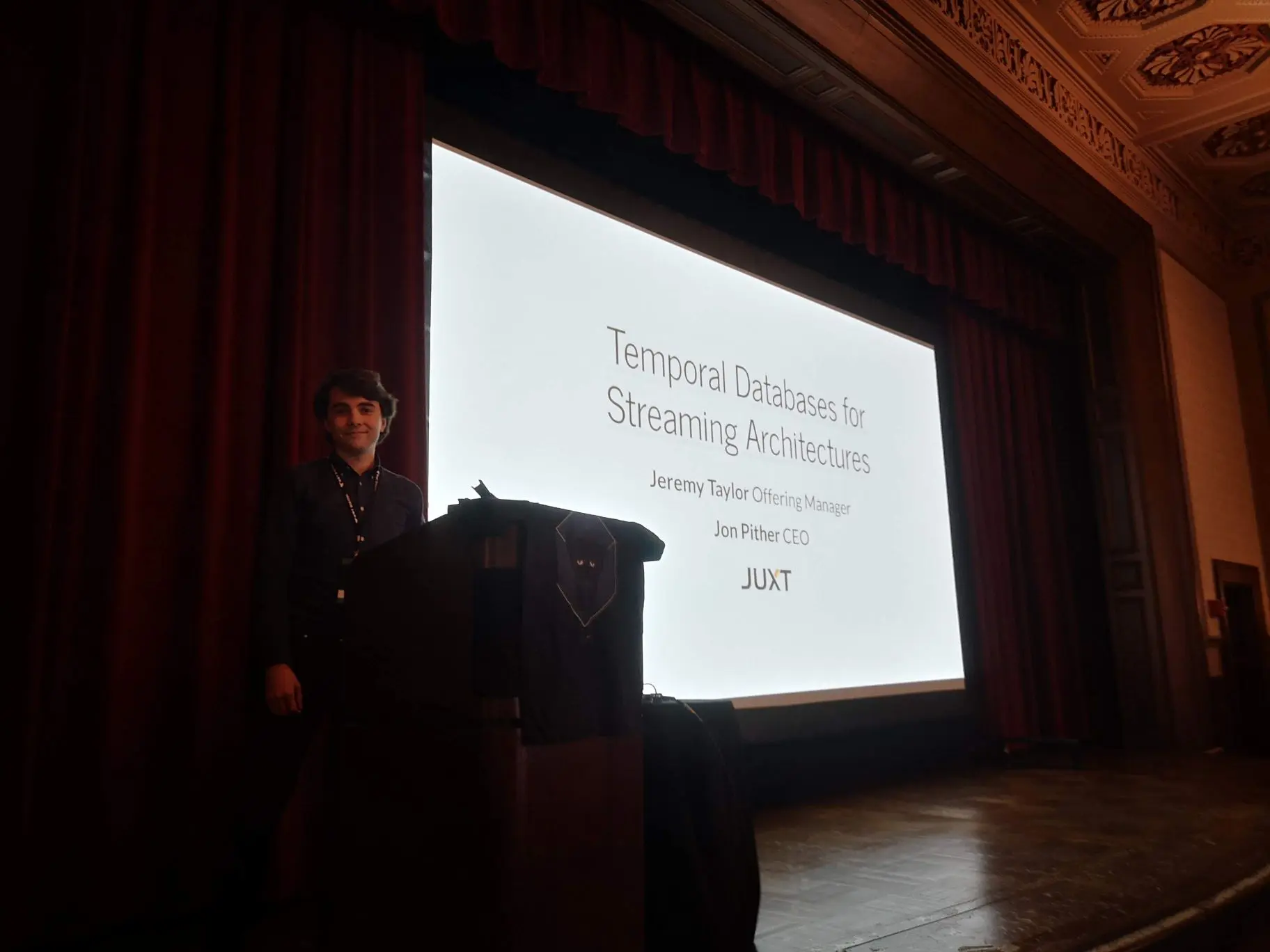 Jeremy at Strange Loop 2019 talking about XTDB